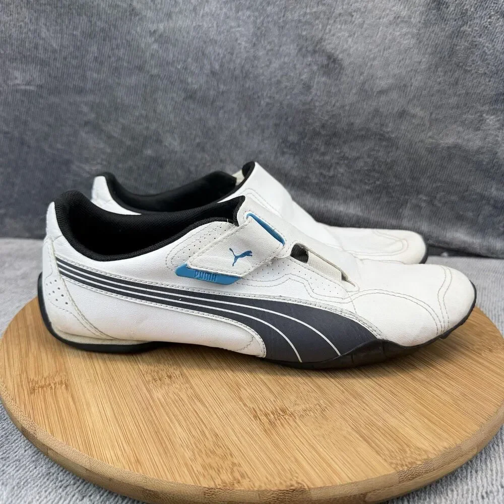 Puma Leather Shoes Mens Size 8.5 White Driving Low Top Sneakers 185999-06
